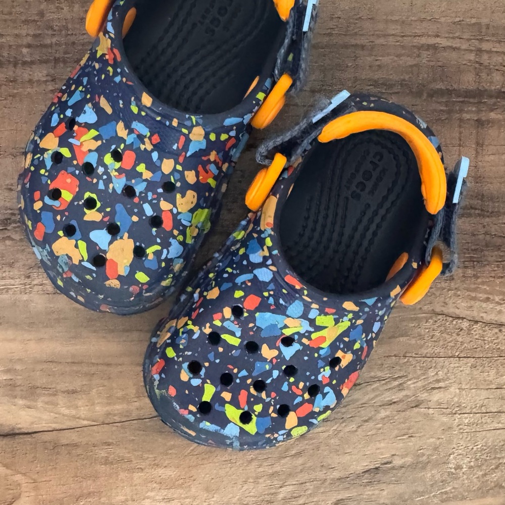 CROCS Vibrant Blue and Orange Water Shoes